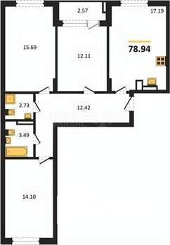 1-к квартира, вторичка, 39м2, 3/9 этаж