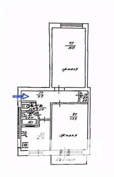 2-к квартира, вторичка, 48м2, 3/5 этаж
