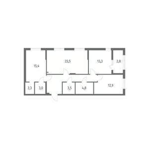 3-к квартира, вторичка, 95м2, 2/8 этаж