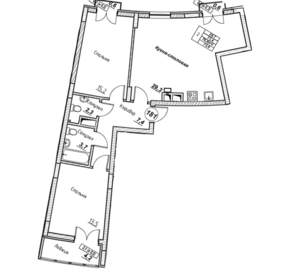 2-к квартира, вторичка, 74м2, 5/7 этаж