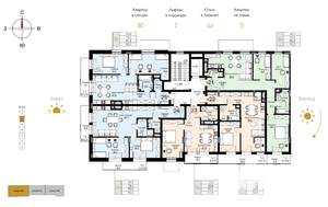 3-к квартира, строящийся дом, 93м2, 6/7 этаж