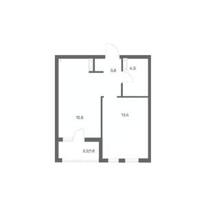 1-к квартира, вторичка, 39м2, 3/18 этаж