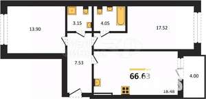 3-к квартира, вторичка, 81м2, 5/9 этаж