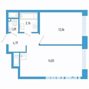 1-к квартира, вторичка, 37м2, 4/26 этаж