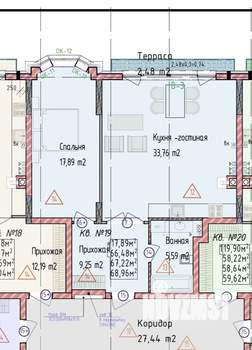 2-к квартира, вторичка, 71м2, 3/4 этаж