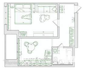 1-к квартира, вторичка, 37м2, 2/5 этаж