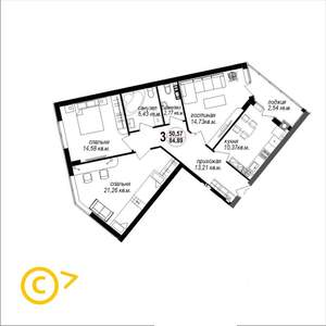 3-к квартира, вторичка, 86м2, 5/10 этаж