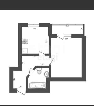 1-к квартира, вторичка, 40м2, 5/8 этаж