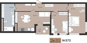 2-к квартира, вторичка, 69м2, 5/10 этаж