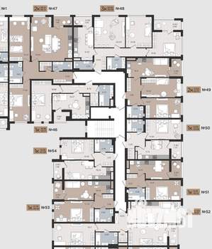 2-к квартира, строящийся дом, 79м2, 2/10 этаж