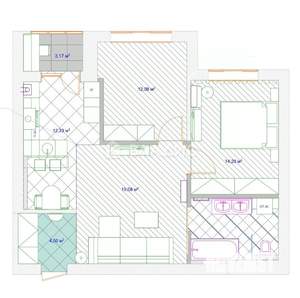 2-к квартира, вторичка, 69м2, 9/10 этаж