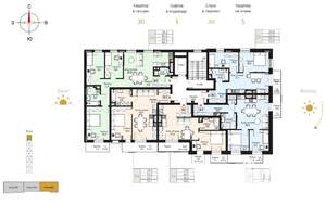 1-к квартира, строящийся дом, 53м2, 7/7 этаж