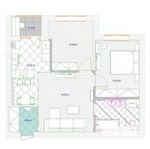 2-к квартира, вторичка, 69м2, 9/10 этаж
