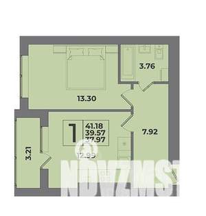 1-к квартира, строящийся дом, 41м2, 7/10 этаж