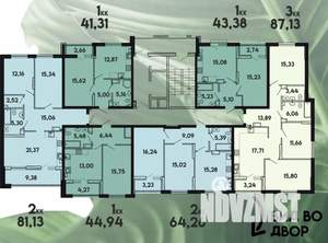 2-к квартира, вторичка, 81м2, 2/17 этаж