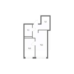 1-к квартира, строящийся дом, 40м2, 5/8 этаж