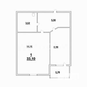 1-к квартира, вторичка, 33м2, 2/9 этаж