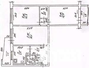 3-к квартира, вторичка, 63м2, 8/9 этаж