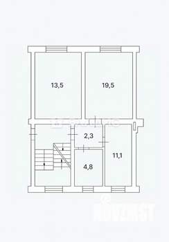 2-к квартира, вторичка, 51м2, 2/2 этаж