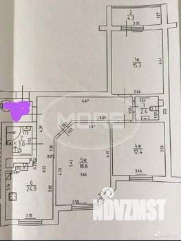 3-к квартира, вторичка, 82м2, 5/9 этаж