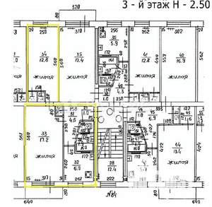 2-к квартира, вторичка, 45м2, 3/5 этаж