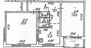 2-к квартира, вторичка, 49м2, 6/10 этаж