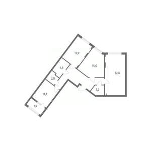 3-к квартира, вторичка, 92м2, 6/8 этаж