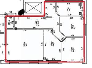 3-к квартира, вторичка, 87м2, 5/9 этаж
