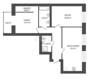 2-к квартира, вторичка, 87м2, 10/11 этаж