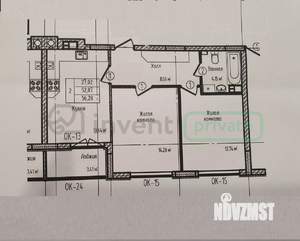 2-к квартира, вторичка, 56м2, 7/10 этаж