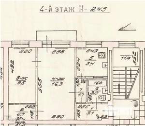 2-к квартира, вторичка, 42м2, 4/4 этаж