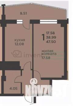 1-к квартира, вторичка, 48м2, 20/25 этаж