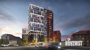 2-к квартира, строящийся дом, 56м2, 16/18 этаж