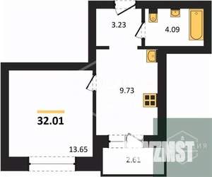 1-к квартира, вторичка, 33м2, 2/9 этаж