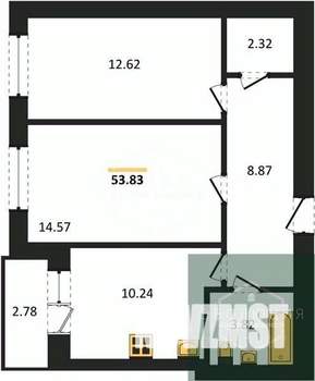 2-к квартира, вторичка, 54м2, 5/9 этаж