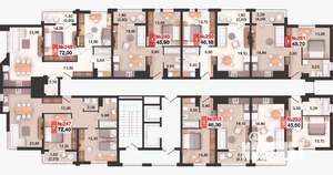 1-к квартира, вторичка, 46м2, 10/15 этаж