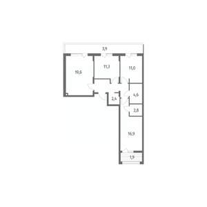 3-к квартира, вторичка, 82м2, 7/8 этаж