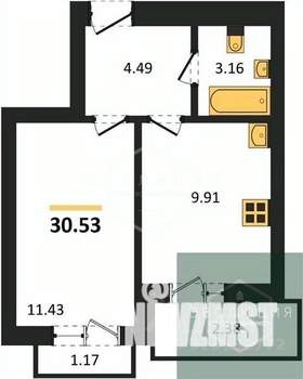 1-к квартира, вторичка, 31м2, 9/9 этаж