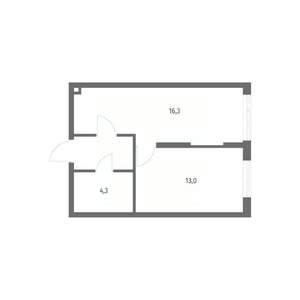 1-к квартира, вторичка, 37м2, 2/8 этаж