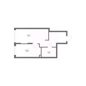 1-к квартира, вторичка, 39м2, 1/8 этаж