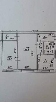 2-к квартира, вторичка, 44м2, 1/4 этаж