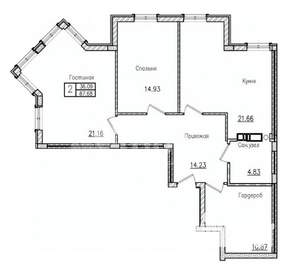 2-к квартира, вторичка, 88м2, 3/8 этаж