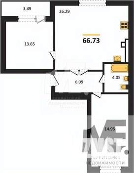 2-к квартира, вторичка, 67м2, 5/9 этаж