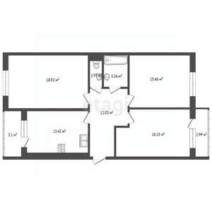 3-к квартира, вторичка, 83м2, 5/12 этаж