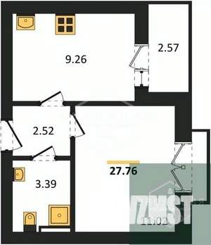 1-к квартира, вторичка, 28м2, 9/9 этаж