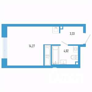 Студия квартира, вторичка, 22м2, 7/26 этаж