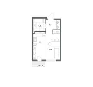 1-к квартира, строящийся дом, 30м2, 9/9 этаж