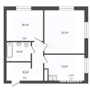 2-к квартира, вторичка, 48м2, 1/9 этаж