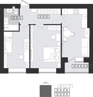 2-к квартира, строящийся дом, 60м2, 5/9 этаж