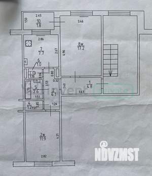 2-к квартира, вторичка, 51м2, 5/5 этаж